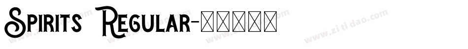 Spirits Regular字体转换
